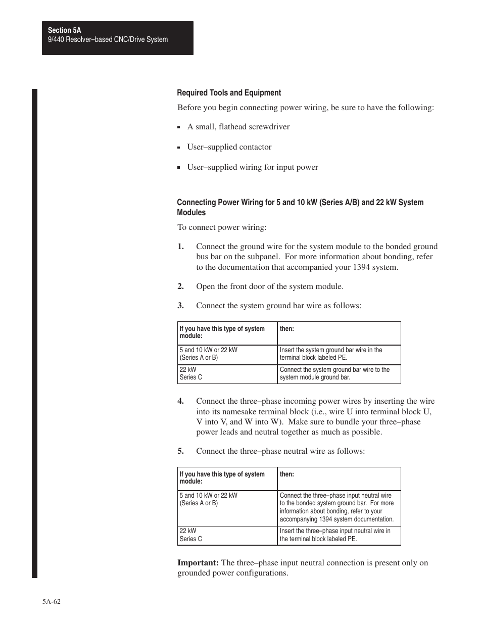 Rockwell Automation 8520 9/Series Hardware TAB 5 User Manual | Page 64 / 150