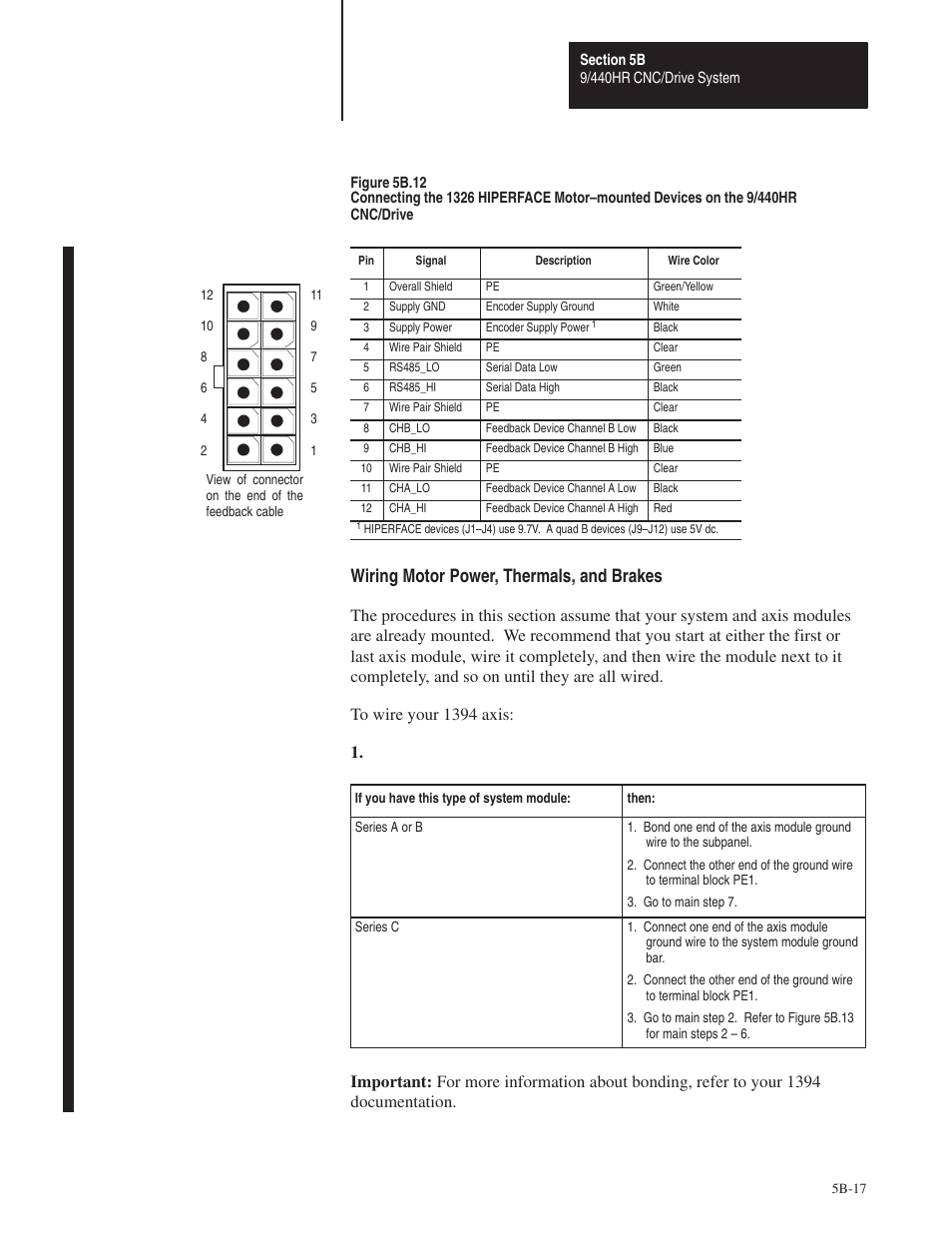 Wiring motor power, thermals, and brakes | Rockwell Automation 8520 9/Series Hardware TAB 5 User Manual | Page 91 / 150