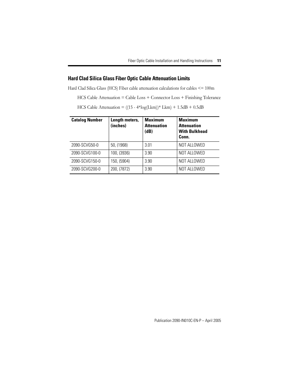 Rockwell Automation 2090-xxx Fiber Optic Cable Installation and Handling Instructions User Manual | Page 11 / 28