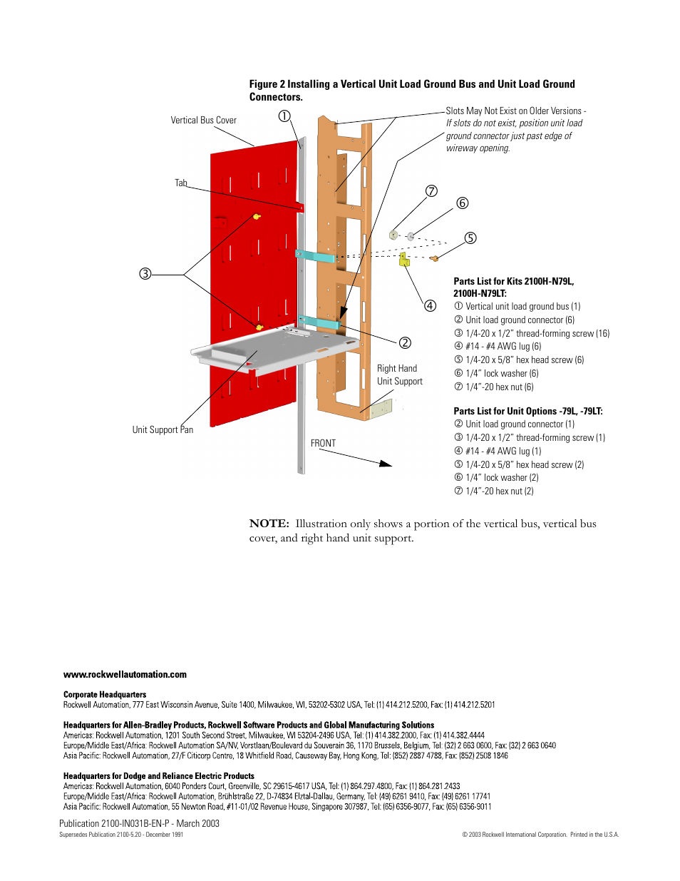 Fg h i | Rockwell Automation 2100 Installing Ground Bus and Connectors User Manual | Page 4 / 4