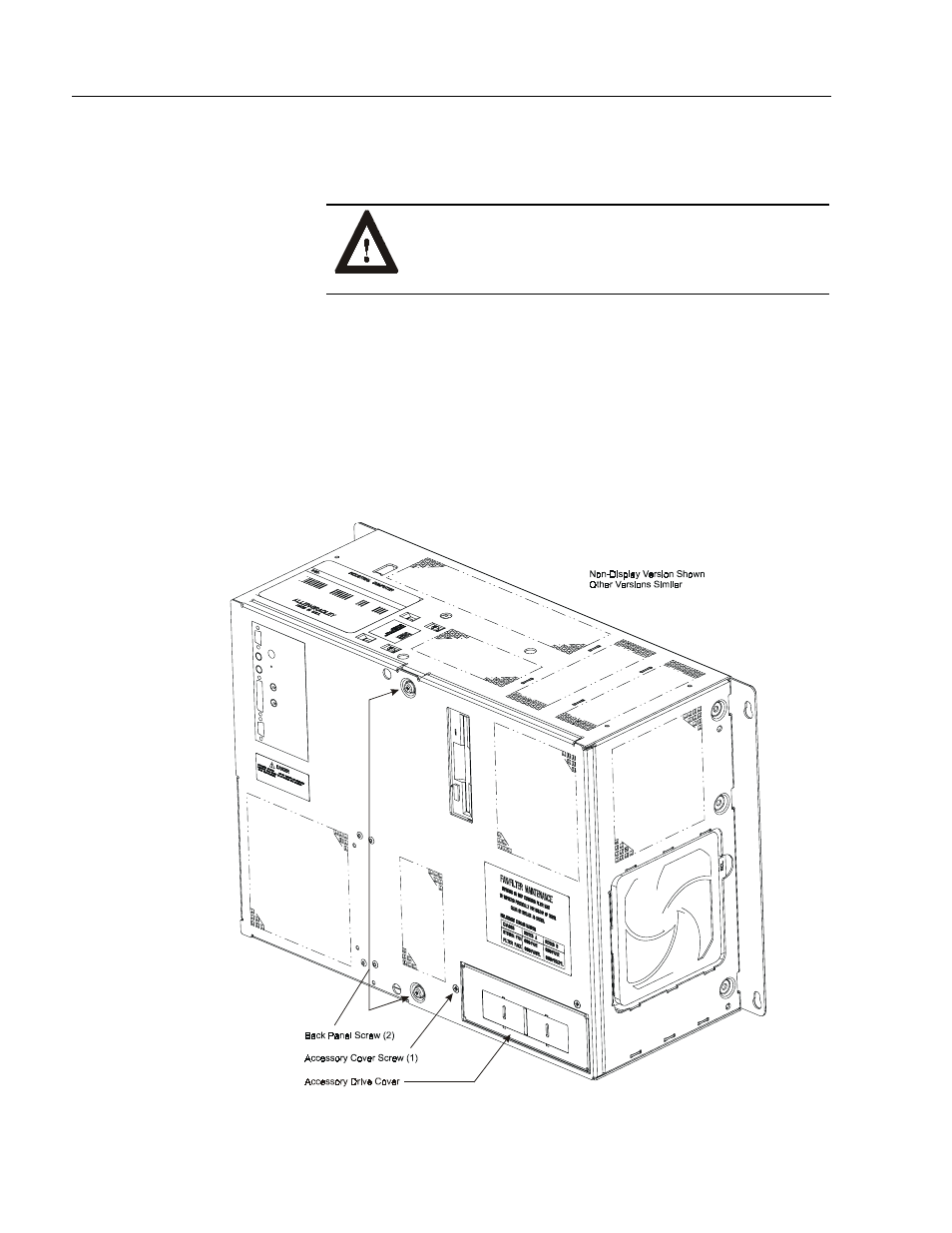 Removing the back panel and accessory drive cover | Rockwell Automation 6180 Industrial Computers User Manual | Page 70 / 190