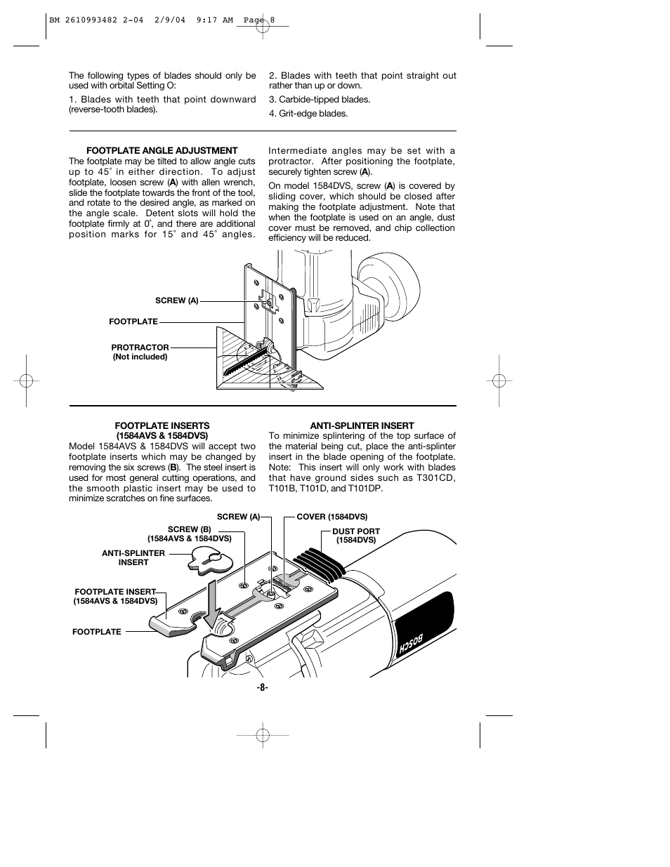 Bosch 1584VS User Manual | Page 8 / 32