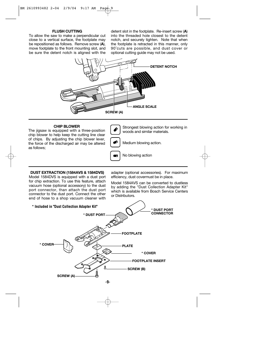 Bosch 1584VS User Manual | Page 9 / 32