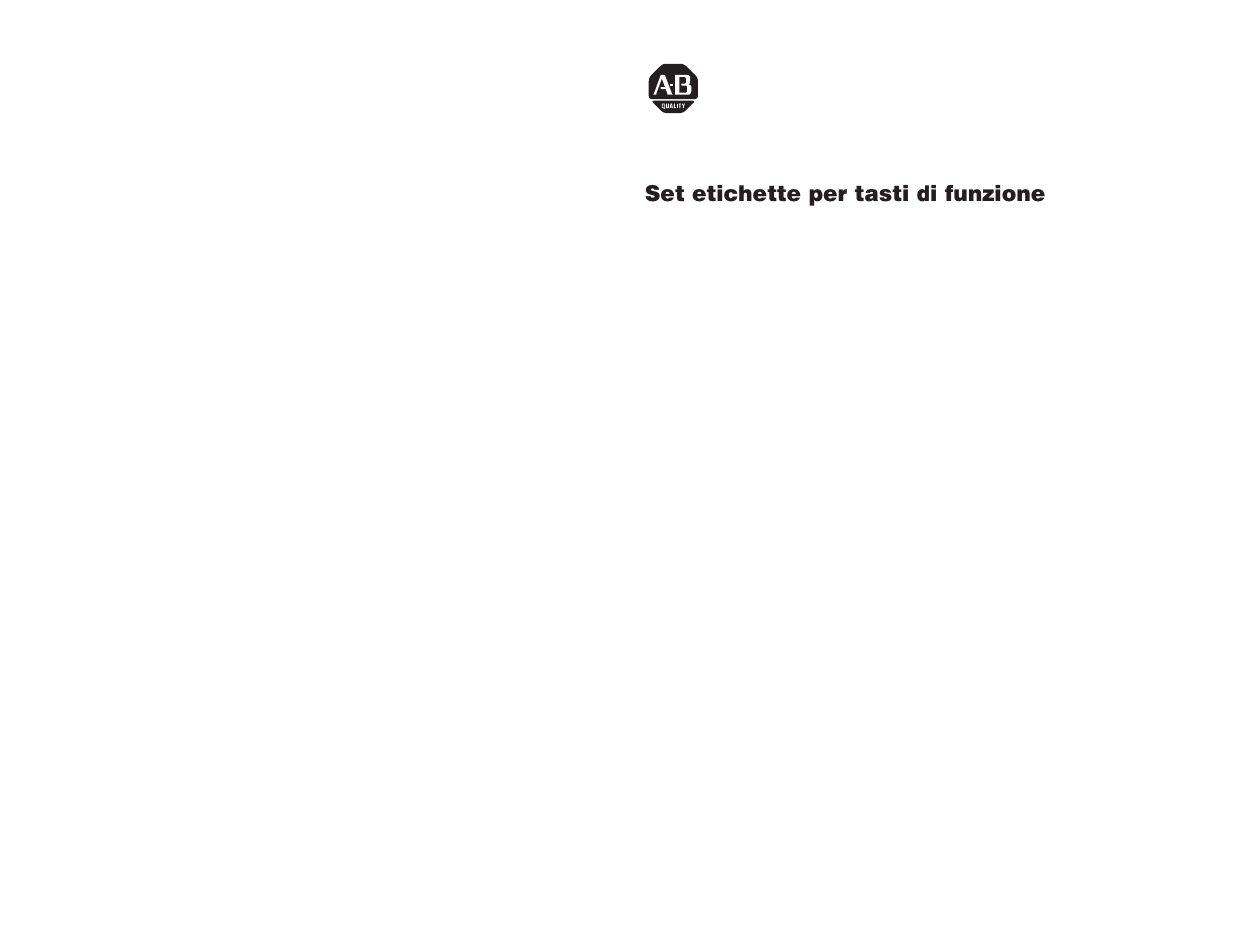 Italiano | Rockwell Automation 2711-NF2A, -NF2C, -NF4, -NF6 Function Key Legend Kits User Manual | Page 10 / 12