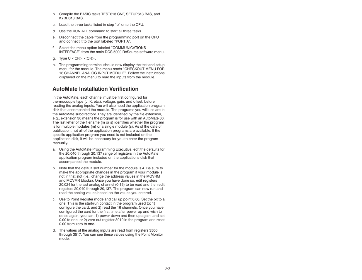 Automate installation verification | Rockwell Automation 61C613 16 Channel Analog Input Module User Manual | Page 15 / 52