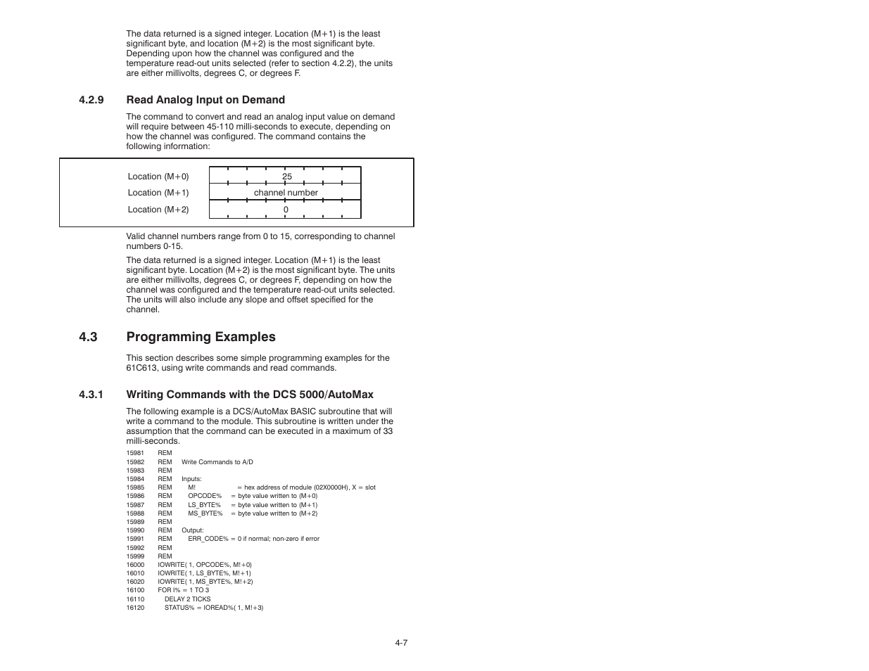 3 programming examples, 9 read analog input on demand | Rockwell Automation 61C613 16 Channel Analog Input Module User Manual | Page 23 / 52