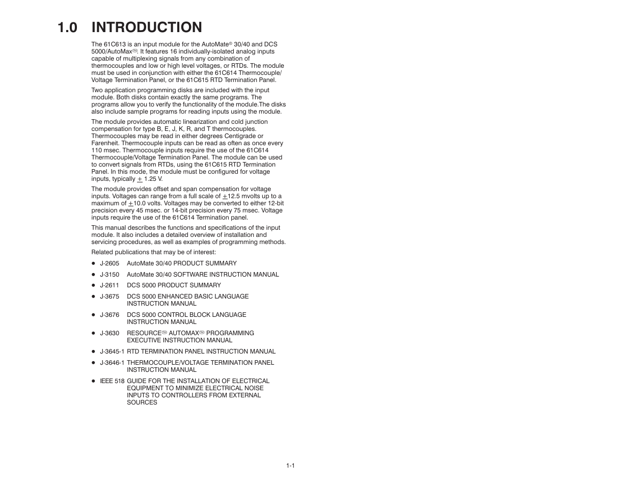 0 introduction | Rockwell Automation 61C613 16 Channel Analog Input Module User Manual | Page 7 / 52