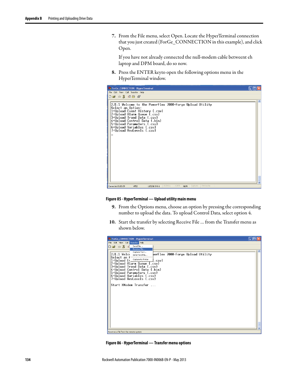 Rockwell Automation 7000 PowerFlex Medium Voltage (B Frame) Commissioning - ForGe (PanelView 550) User Manual | Page 138 / 148