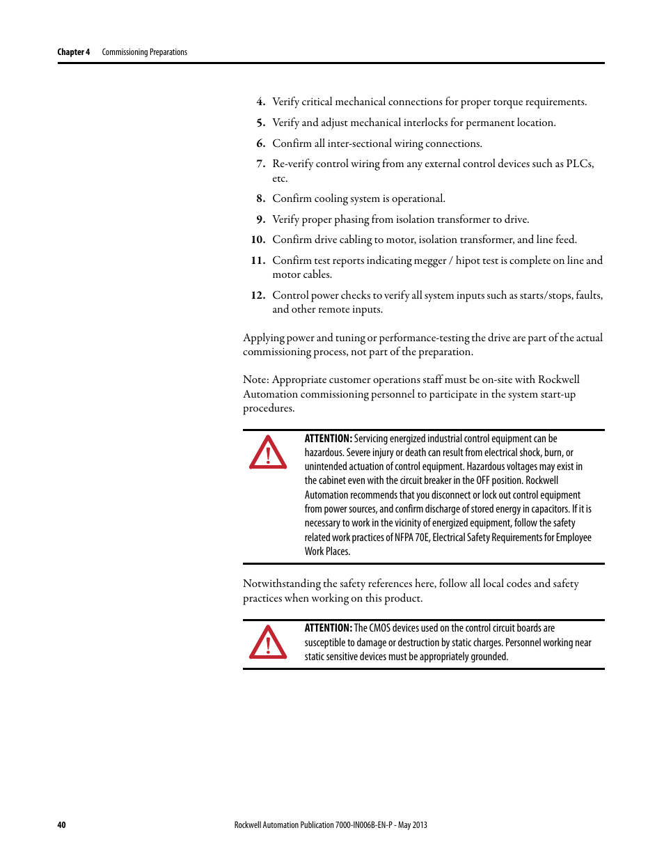 Rockwell Automation 7000 PowerFlex Medium Voltage (B Frame) Commissioning - ForGe (PanelView 550) User Manual | Page 44 / 148
