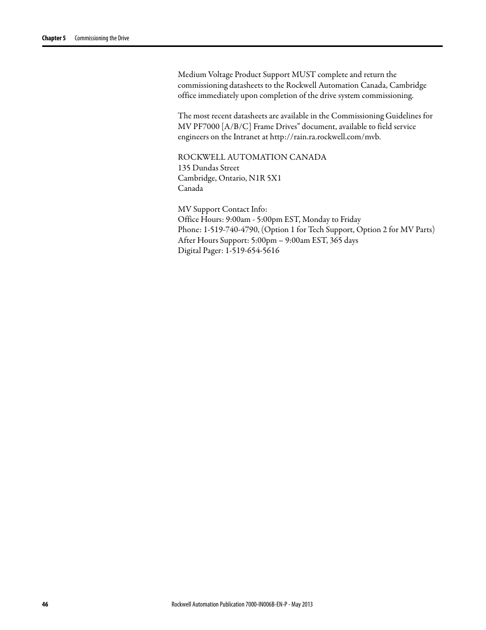 Rockwell Automation 7000 PowerFlex Medium Voltage (B Frame) Commissioning - ForGe (PanelView 550) User Manual | Page 50 / 148