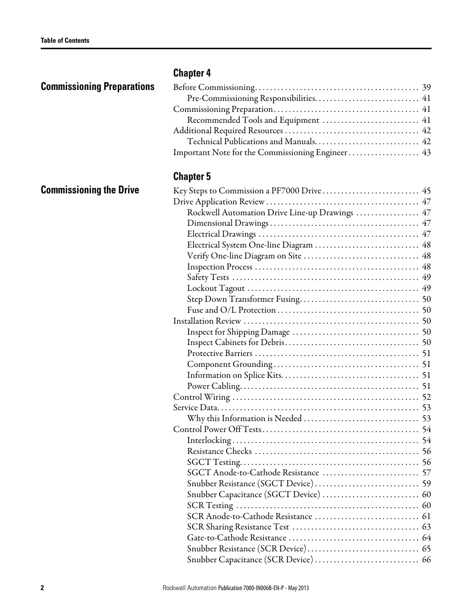 Rockwell Automation 7000 PowerFlex Medium Voltage (B Frame) Commissioning - ForGe (PanelView 550) User Manual | Page 6 / 148