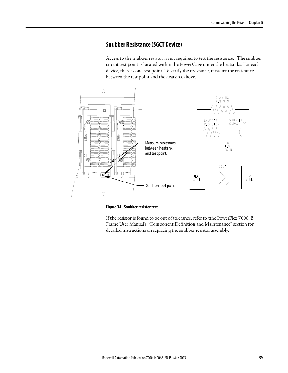 Snubber resistance (sgct device) | Rockwell Automation 7000 PowerFlex Medium Voltage (B Frame) Commissioning - ForGe (PanelView 550) User Manual | Page 63 / 148