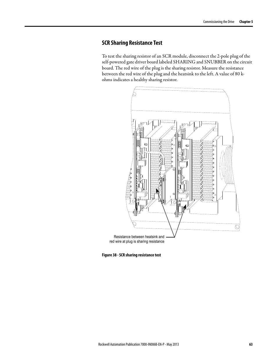 Scr sharing resistance test | Rockwell Automation 7000 PowerFlex Medium Voltage (B Frame) Commissioning - ForGe (PanelView 550) User Manual | Page 67 / 148