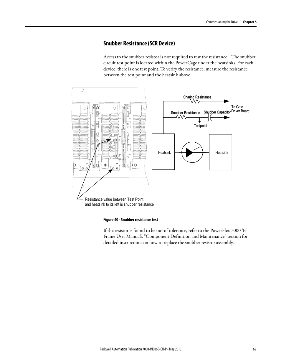 Snubber resistance (scr device) | Rockwell Automation 7000 PowerFlex Medium Voltage (B Frame) Commissioning - ForGe (PanelView 550) User Manual | Page 69 / 148