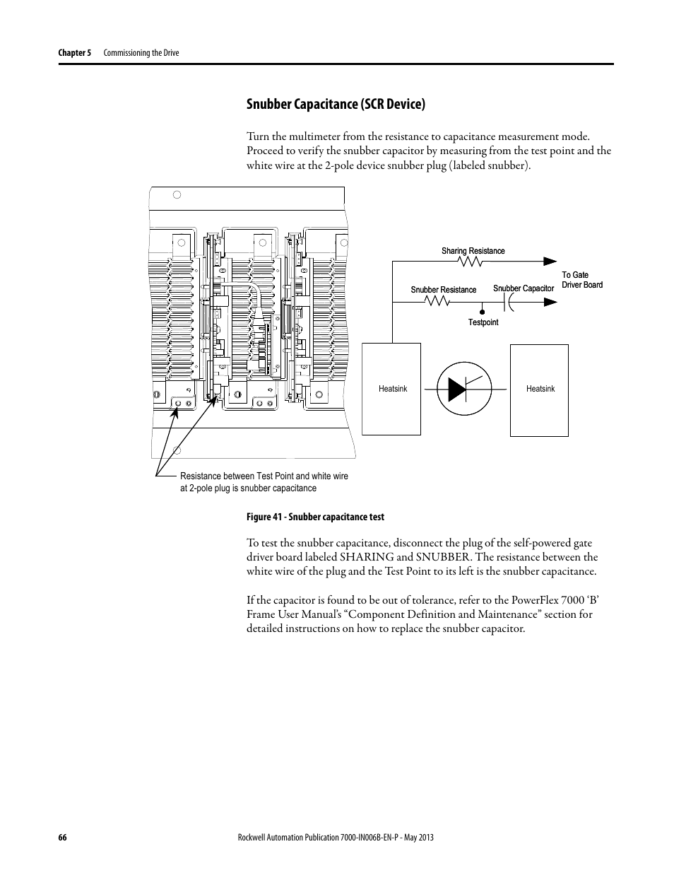 Snubber capacitance (scr device) | Rockwell Automation 7000 PowerFlex Medium Voltage (B Frame) Commissioning - ForGe (PanelView 550) User Manual | Page 70 / 148