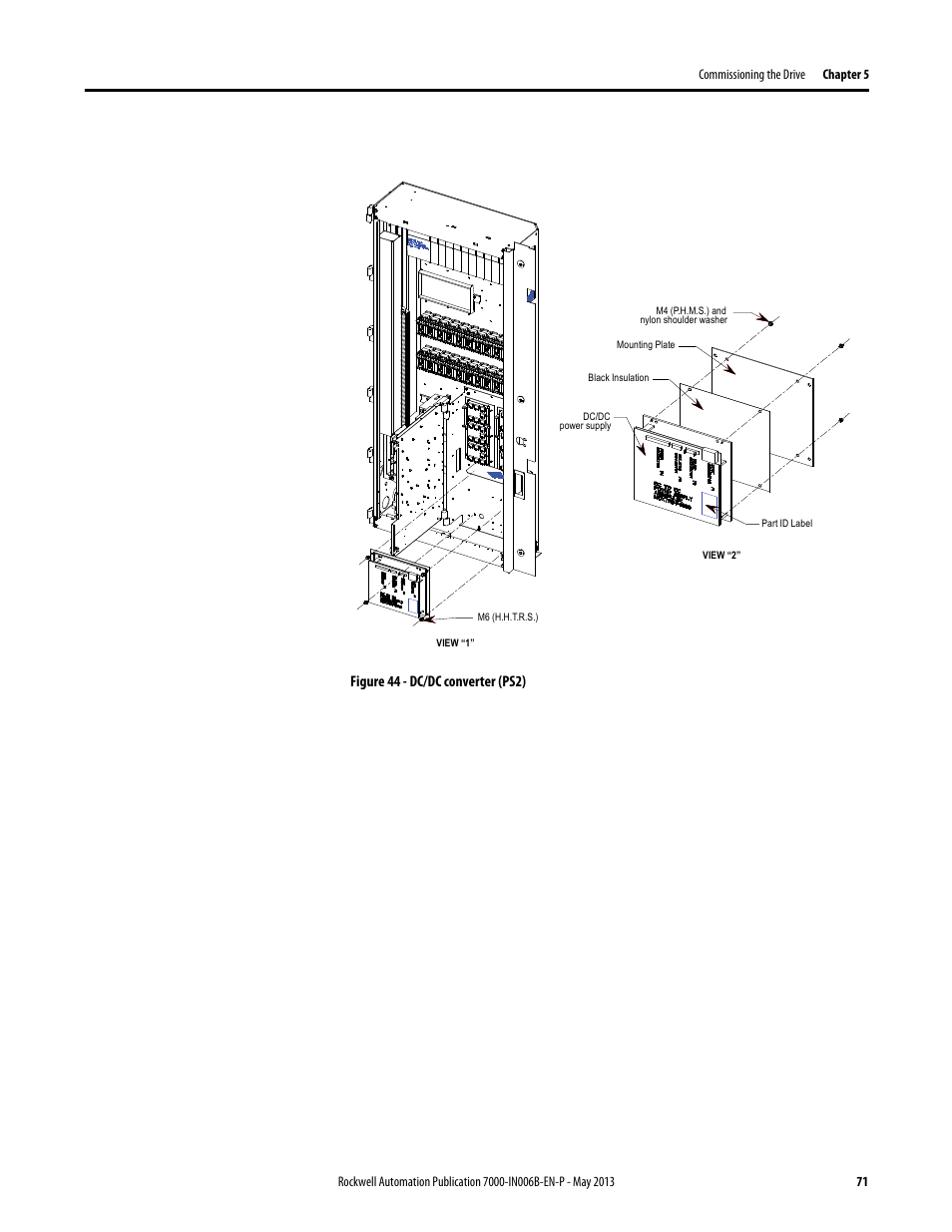 Figure 44 - dc/dc converter (ps2) | Rockwell Automation 7000 PowerFlex Medium Voltage (B Frame) Commissioning - ForGe (PanelView 550) User Manual | Page 75 / 148