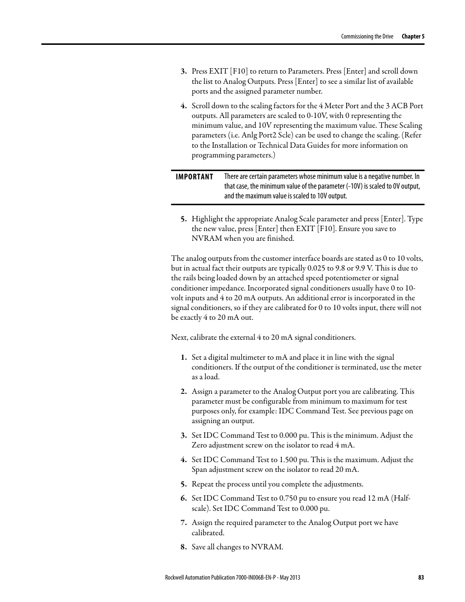 Rockwell Automation 7000 PowerFlex Medium Voltage (B Frame) Commissioning - ForGe (PanelView 550) User Manual | Page 87 / 148