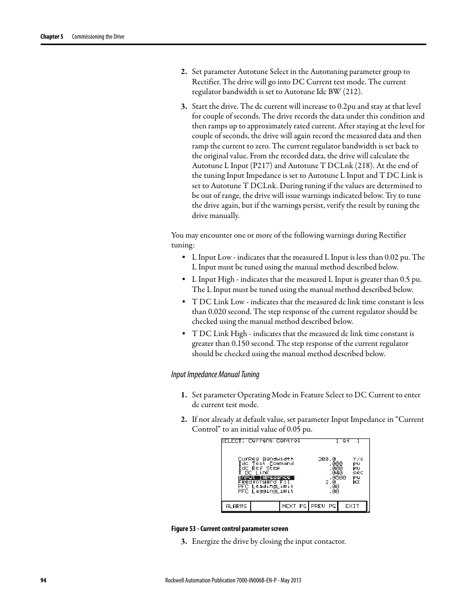 Rockwell Automation 7000 PowerFlex Medium Voltage (B Frame) Commissioning - ForGe (PanelView 550) User Manual | Page 98 / 148