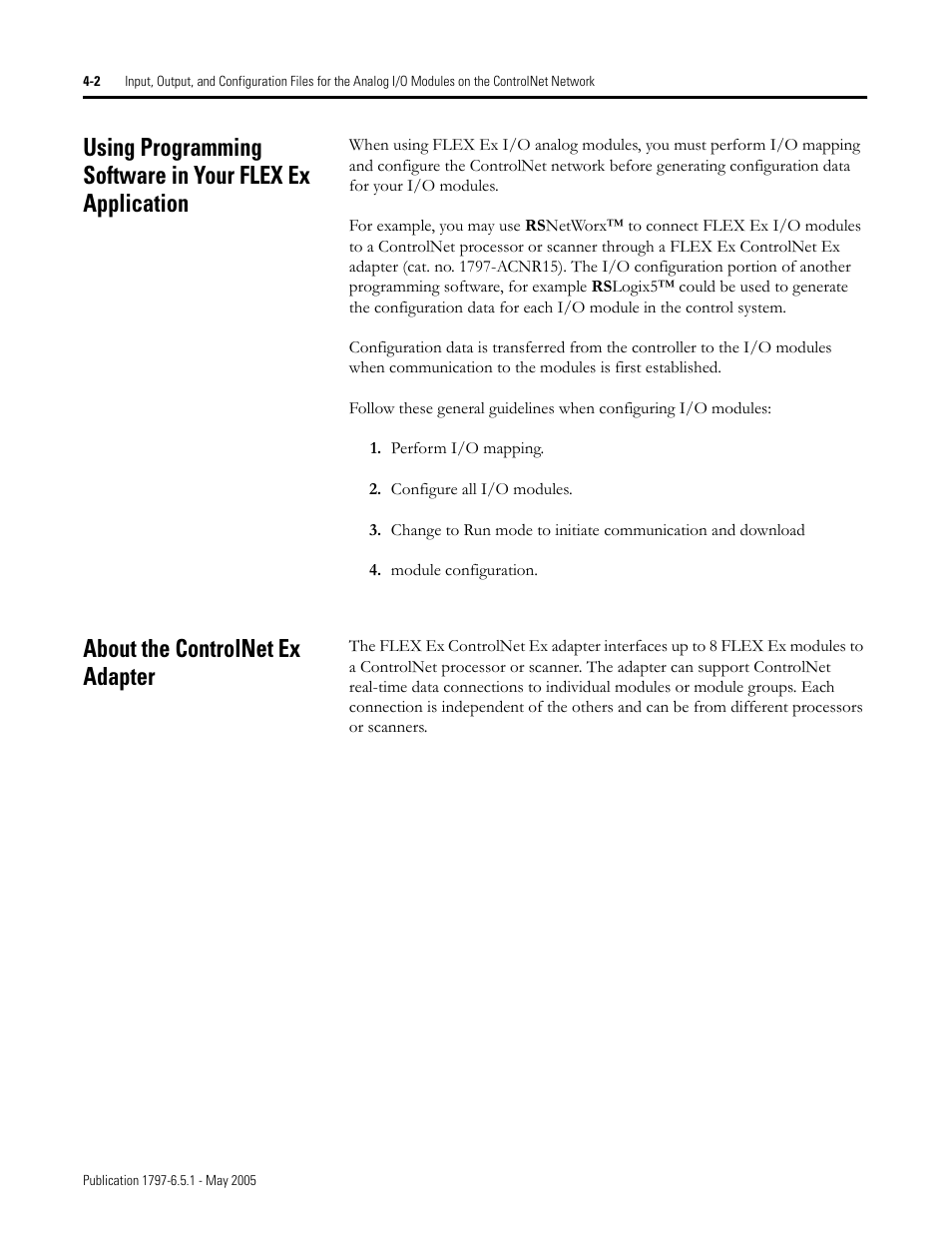 About the controlnet ex adapter | Rockwell Automation 1797-OE8 FLEX Ex Analog Modules User Manual User Manual | Page 50 / 104