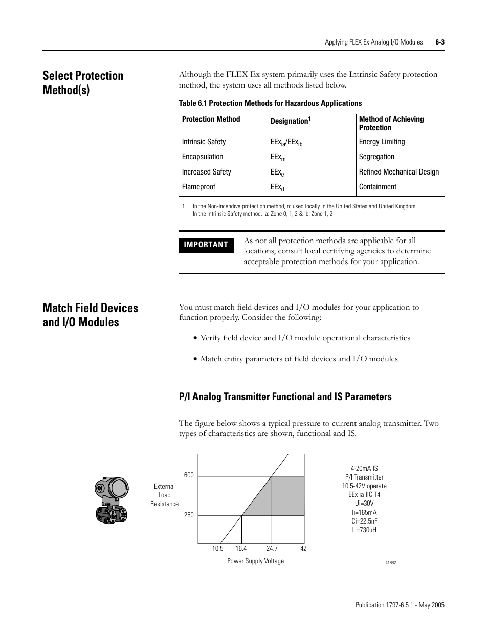 Select protection method(s), Match field devices and i/o modules | Rockwell Automation 1797-OE8 FLEX Ex Analog Modules User Manual User Manual | Page 69 / 104