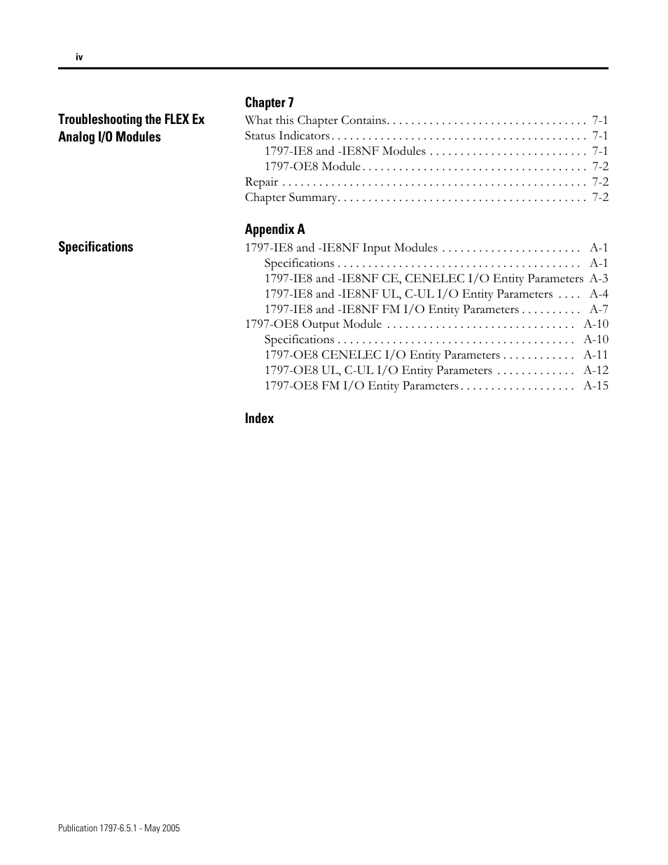 Rockwell Automation 1797-OE8 FLEX Ex Analog Modules User Manual User Manual | Page 8 / 104
