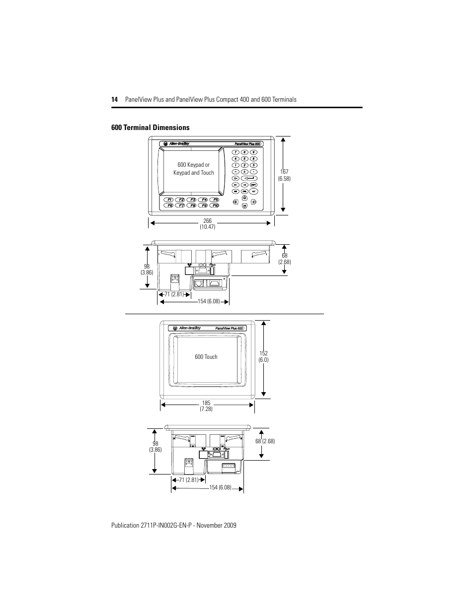 Rockwell Automation 2711PC-x6xxxx PanelView Plus 400 and 600 Terminals Installation Instructions User Manual | Page 14 / 32