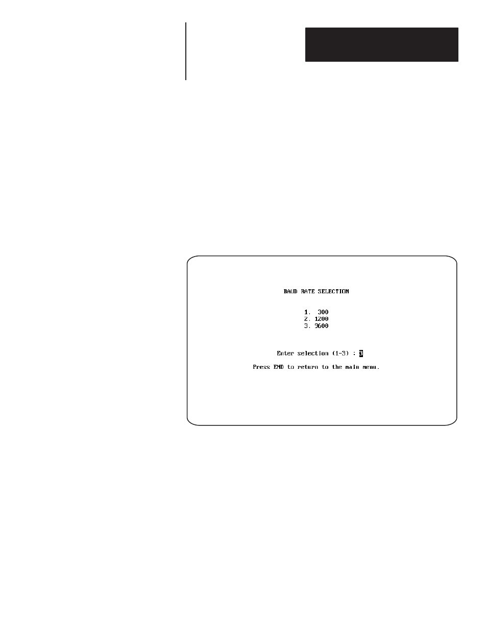 Option 1 baud rate selection | Rockwell Automation 2706-NP5 DL5 OFFLINE PROGRAMMER USER MANUAL User Manual | Page 16 / 35