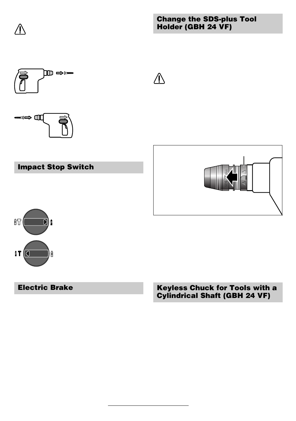 Bosch GBH 24 V User Manual | Page 15 / 82