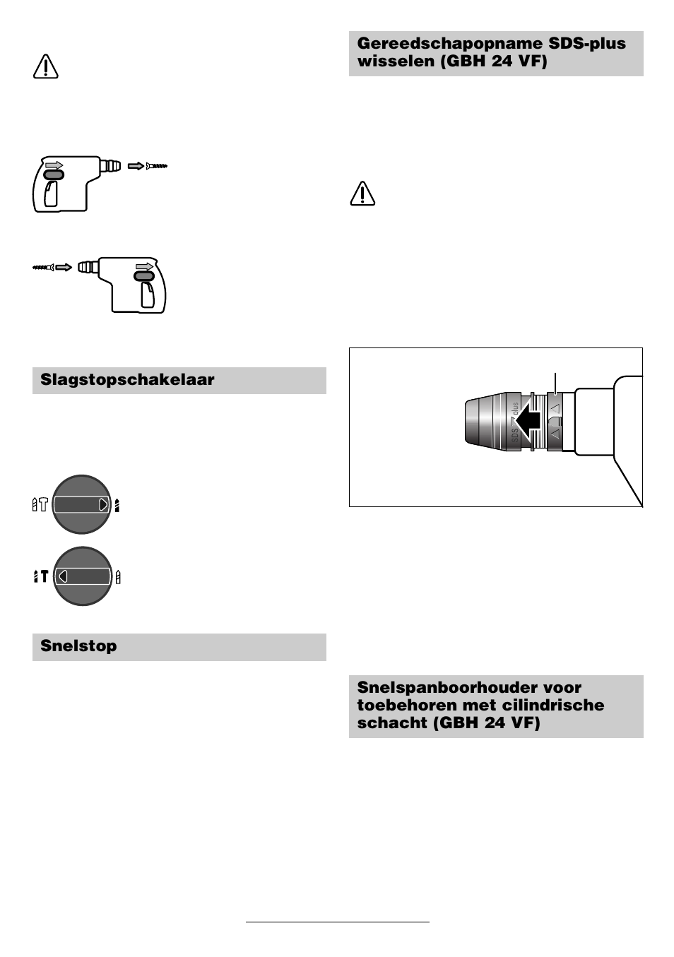 Bosch GBH 24 V User Manual | Page 45 / 82