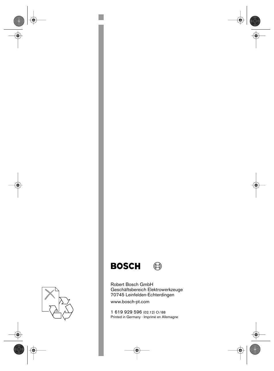 Bosch GBH 24 V User Manual | Page 82 / 82