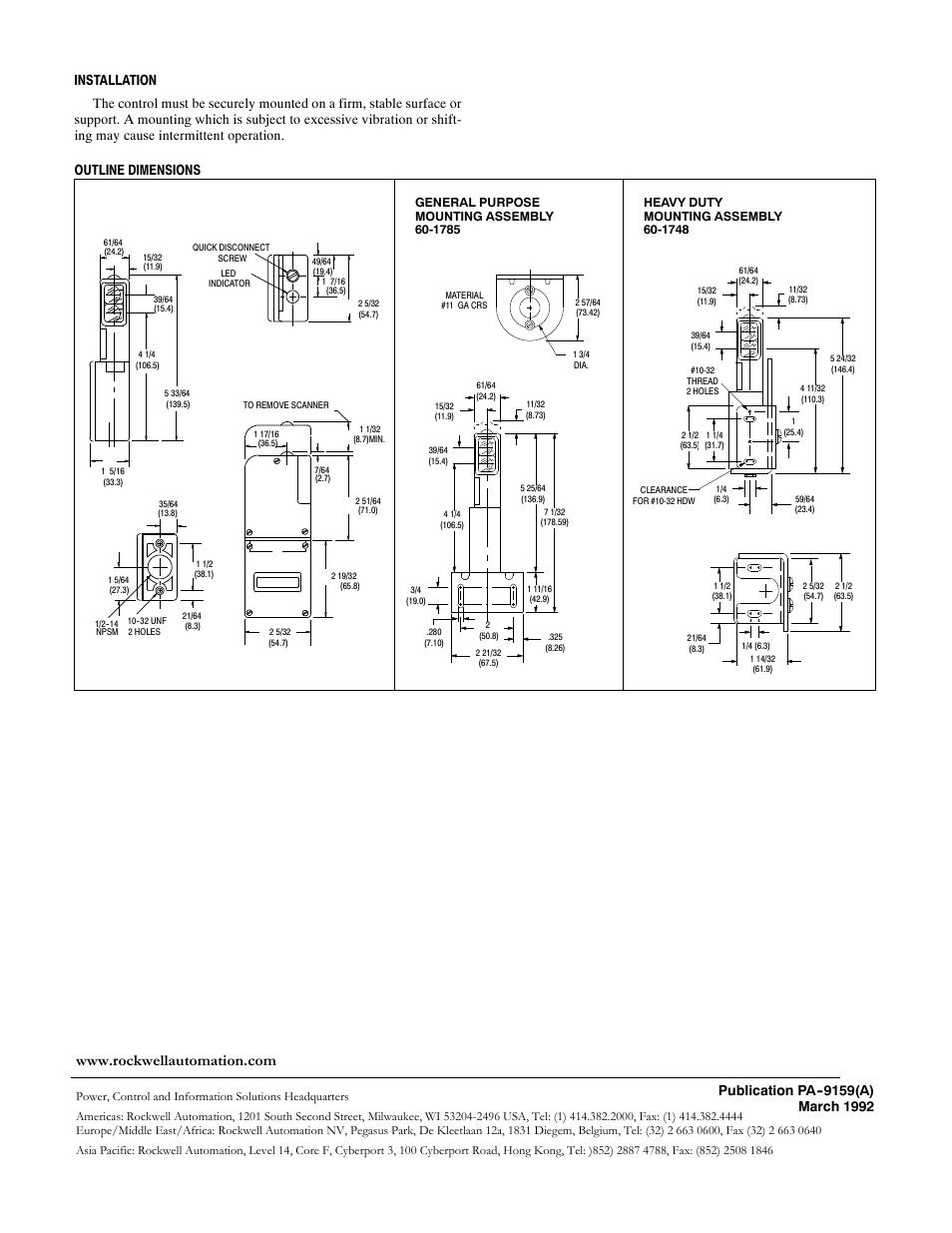 Rockwell Automation 5000 On-Off Background Suppression Control Type 42MBS User Manual | Page 4 / 4