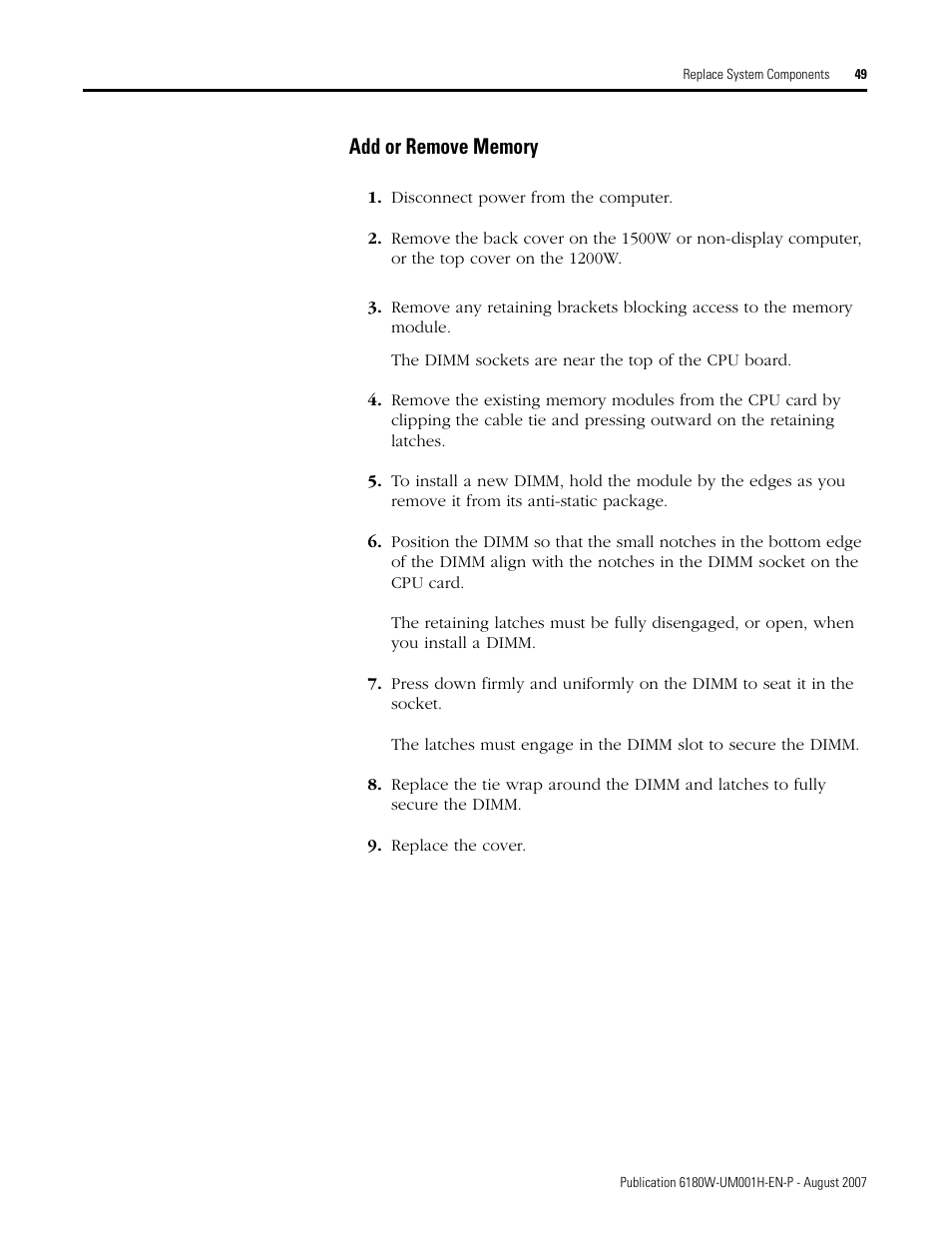 Rockwell Automation 6180W-xxxx VersaView Workstation User Manual User Manual | Page 49 / 68