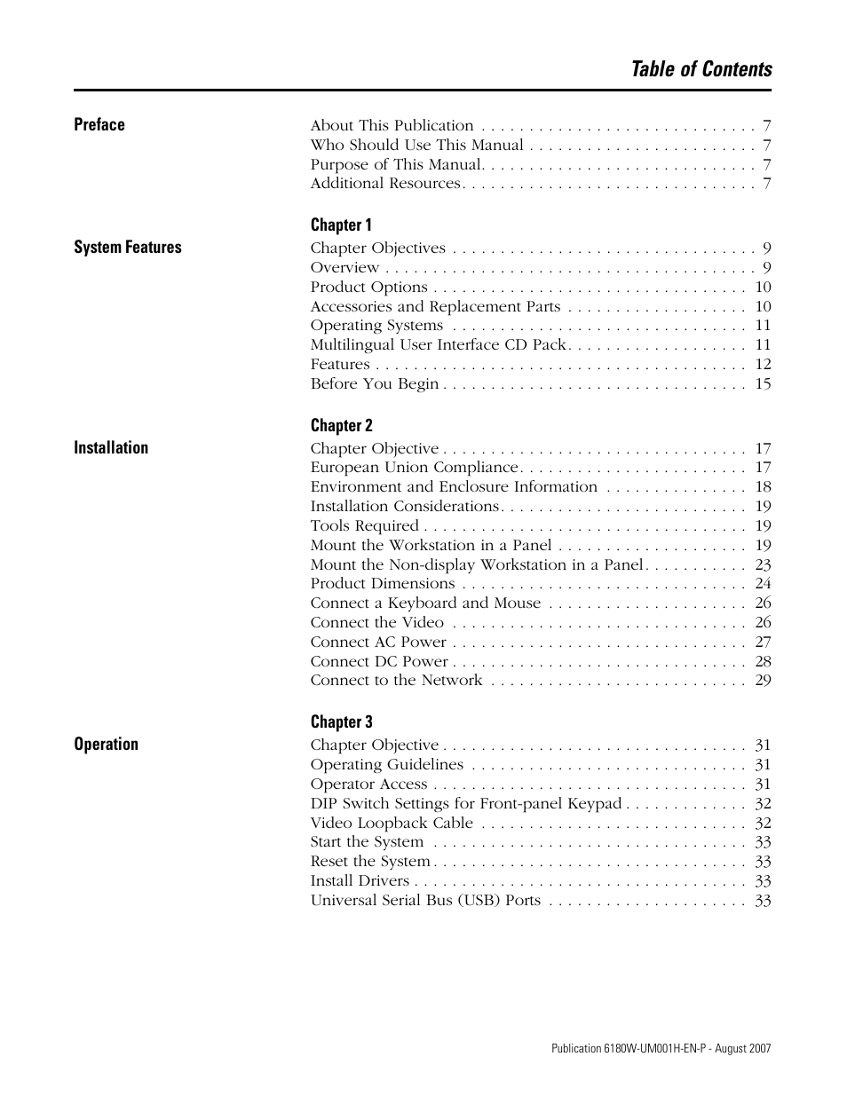 Rockwell Automation 6180W-xxxx VersaView Workstation User Manual User Manual | Page 5 / 68