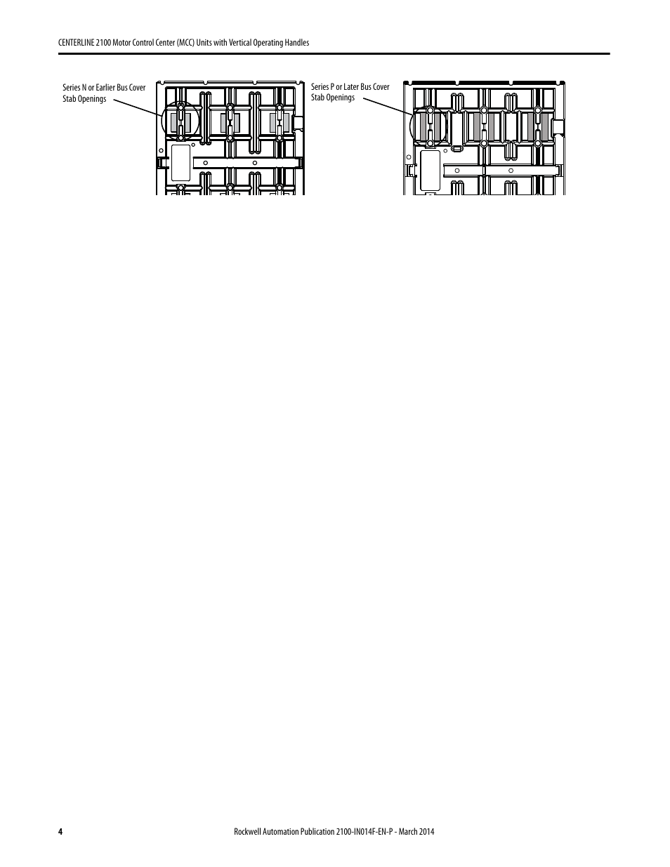 Rockwell Automation 2100 CENTERLINE Motor Control Center (MCC) Units with Vertical Operating Handles User Manual | Page 4 / 16