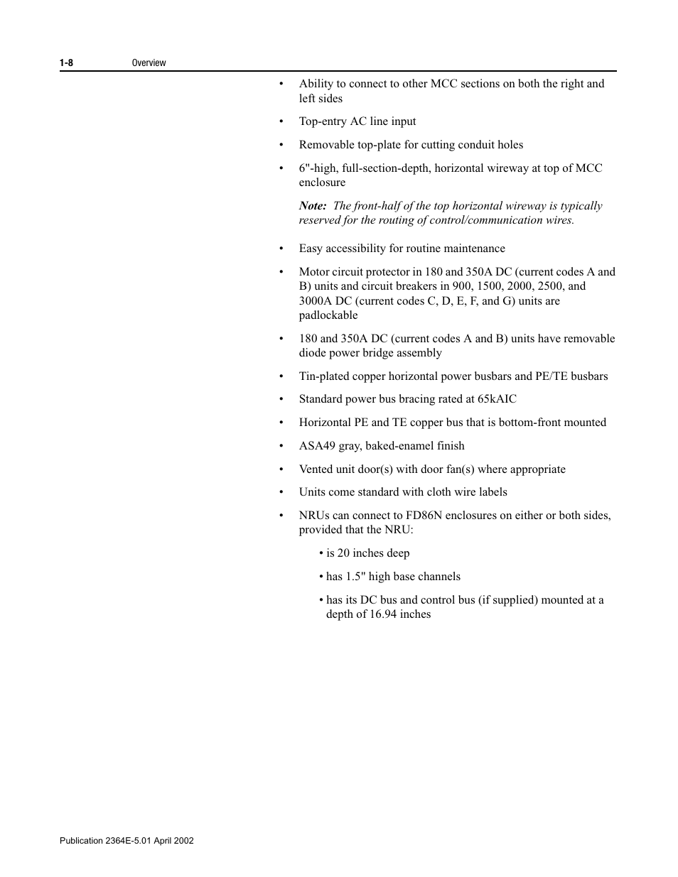 Rockwell Automation 2364E Non-Regenerative DC Bus Supply Unit (NRU) User Manual | Page 22 / 93