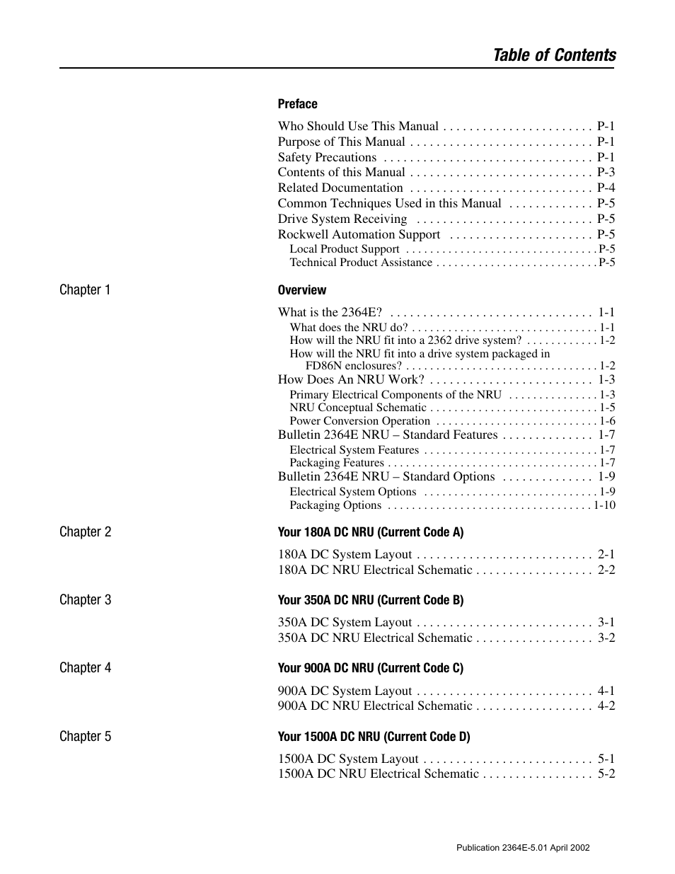Rockwell Automation 2364E Non-Regenerative DC Bus Supply Unit (NRU) User Manual | Page 5 / 93