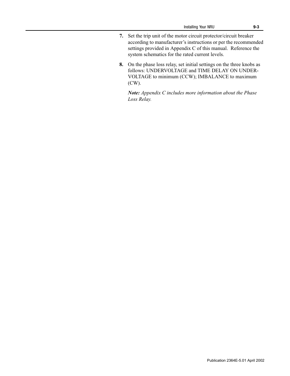 Rockwell Automation 2364E Non-Regenerative DC Bus Supply Unit (NRU) User Manual | Page 55 / 93