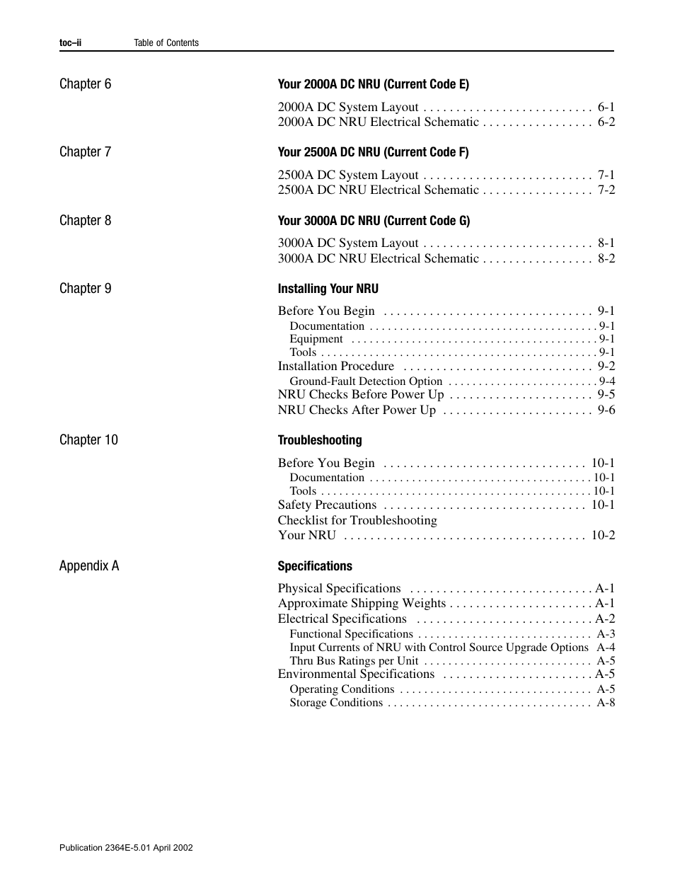Rockwell Automation 2364E Non-Regenerative DC Bus Supply Unit (NRU) User Manual | Page 6 / 93