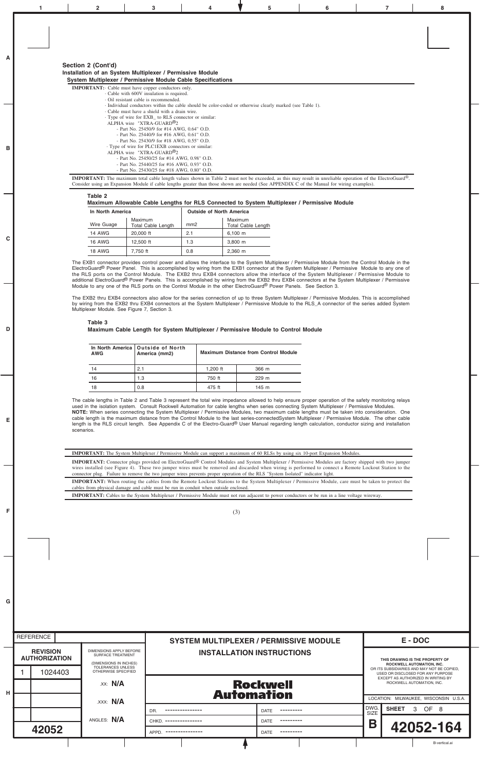 E - doc | Rockwell Automation 2030-MLXxxx-SYSx System Multiplexer / Permissive Module User Manual | Page 3 / 8
