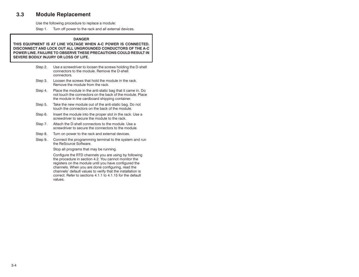 3 module replacement | Rockwell Automation 61C544A RTD Module User Manual | Page 16 / 64