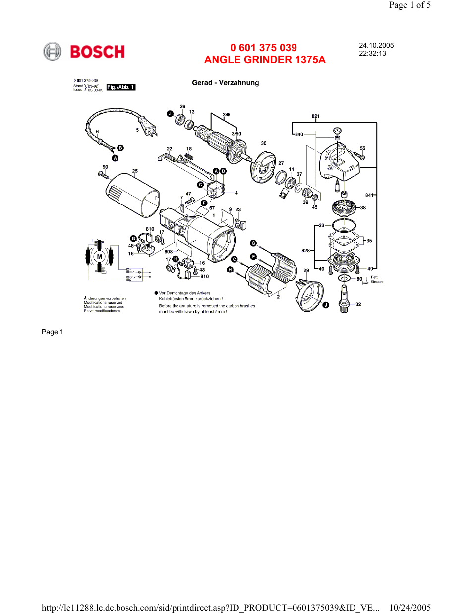 Bosch 0 601 375 039 User Manual | 5 pages
