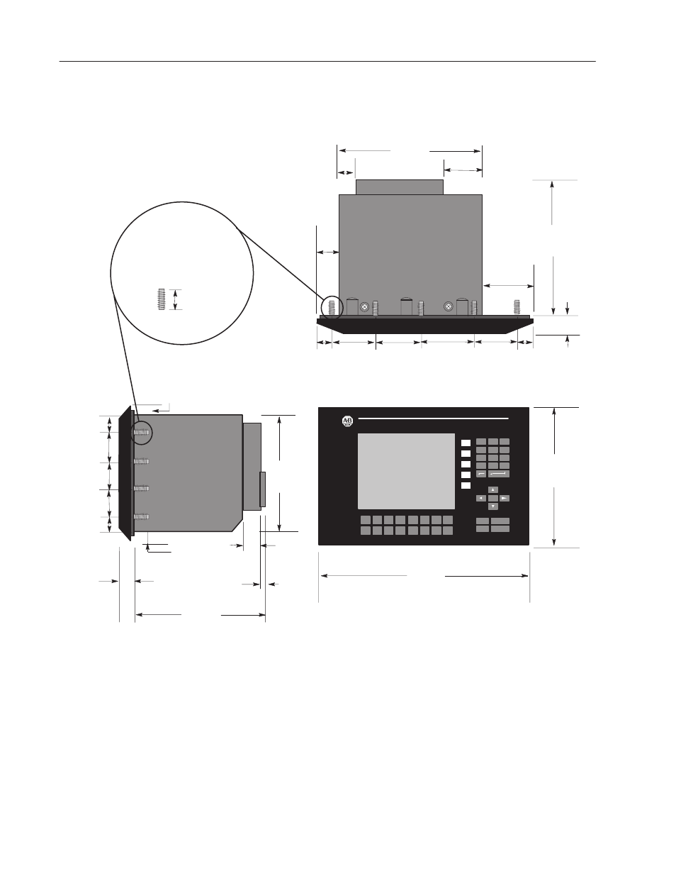 Panelview 1400e terminal dimensions | Rockwell Automation 2711E-xxxx PanelView Operator Terminals User Manual User Manual | Page 64 / 188