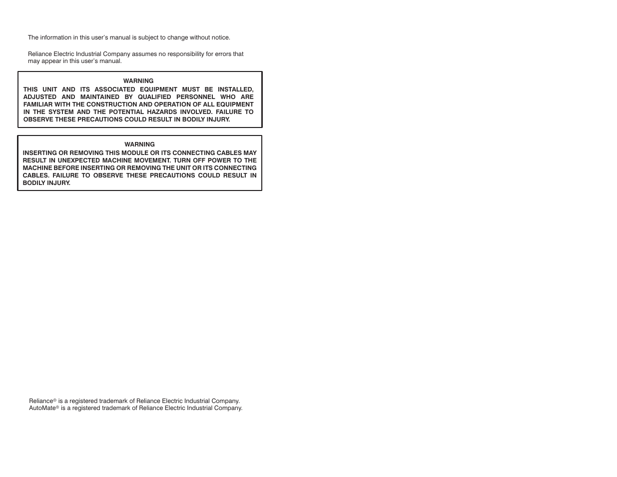 Warning notices | Rockwell Automation 61C615 RTD Termination Panel User Manual | Page 2 / 22