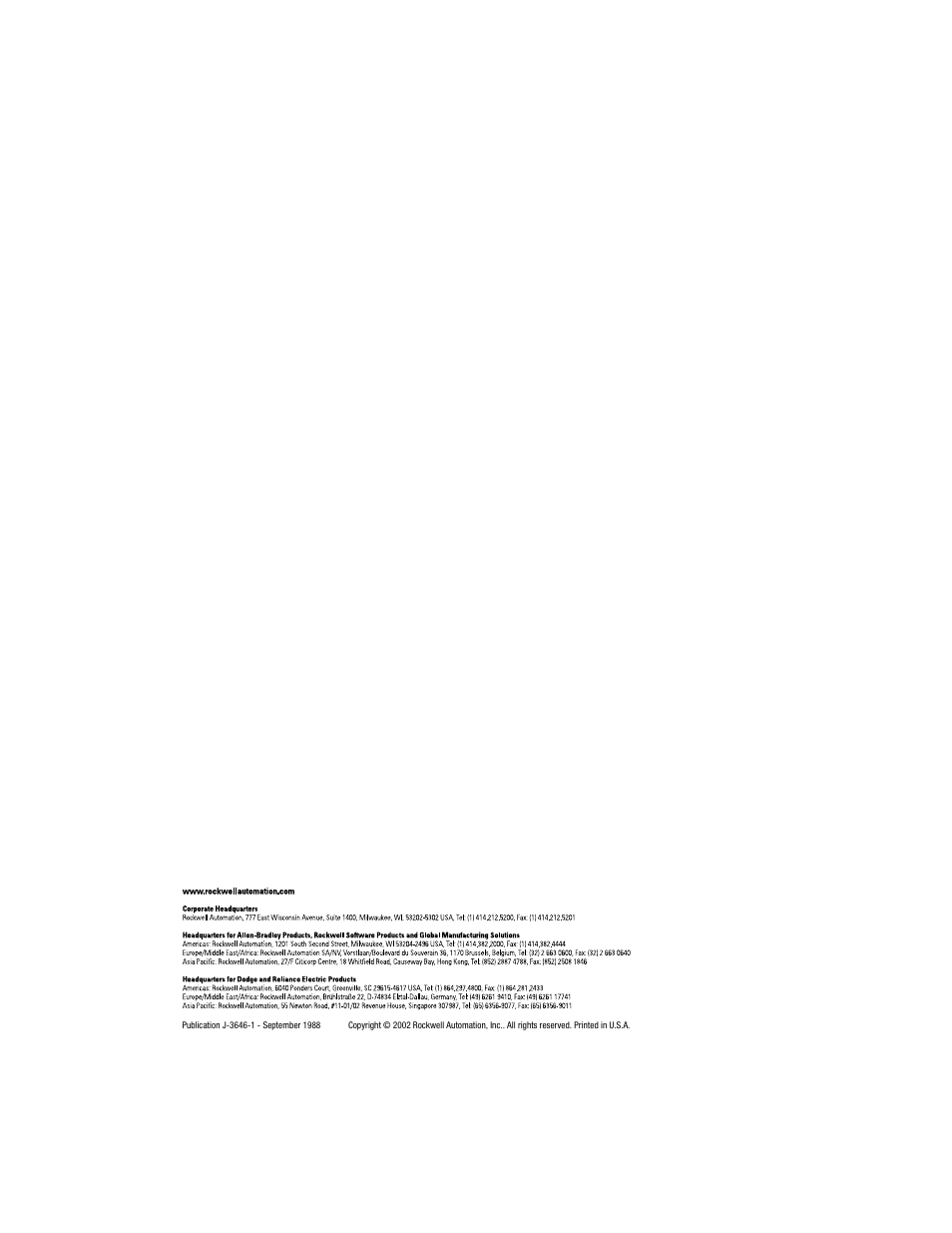 Back cover | Rockwell Automation 61C615 RTD Termination Panel User Manual | Page 22 / 22