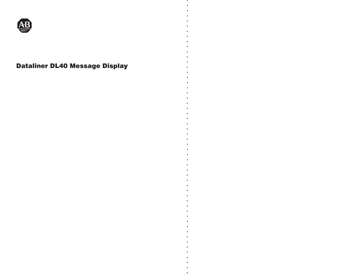 Rockwell Automation 2706 Dataliner DL40 Installation Instructions User Manual | 16 pages