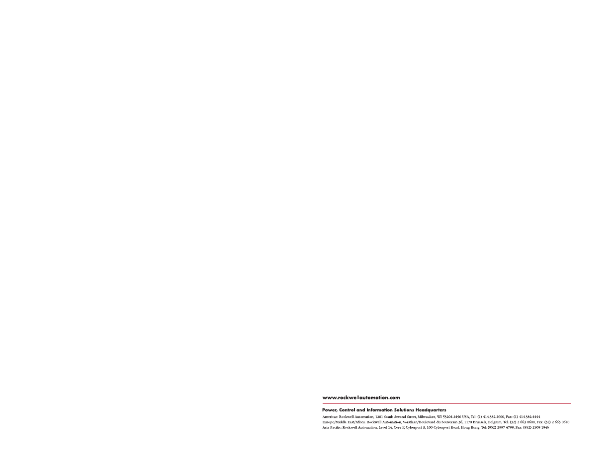 Back cover | Rockwell Automation 2706 Dataliner DL40 Installation Instructions User Manual | Page 16 / 16