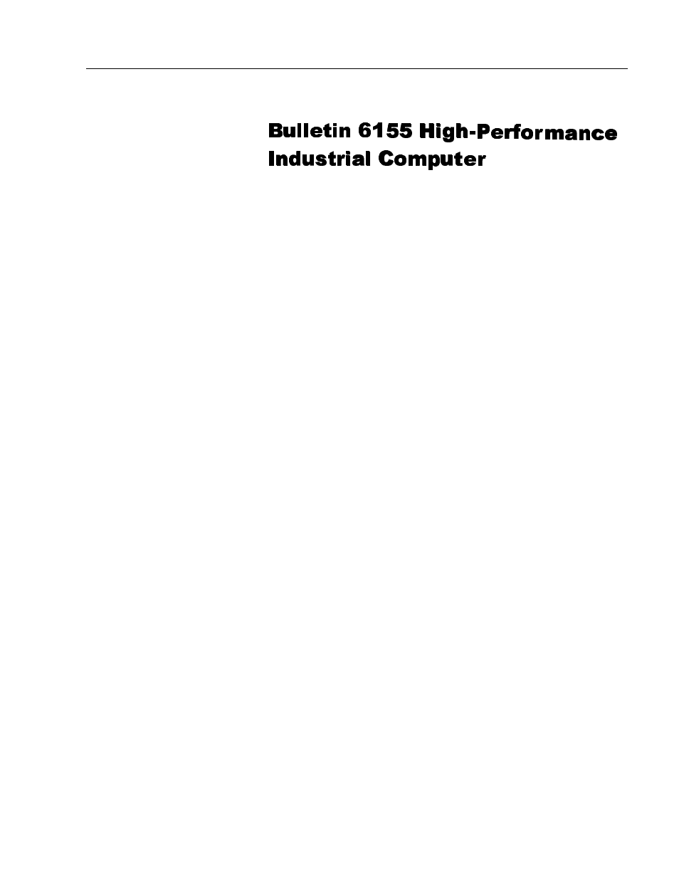 Bulletin 6155 high-performance industrial computer | Rockwell Automation 6155-SL_SM Industrial Computer User Manual | Page 3 / 12