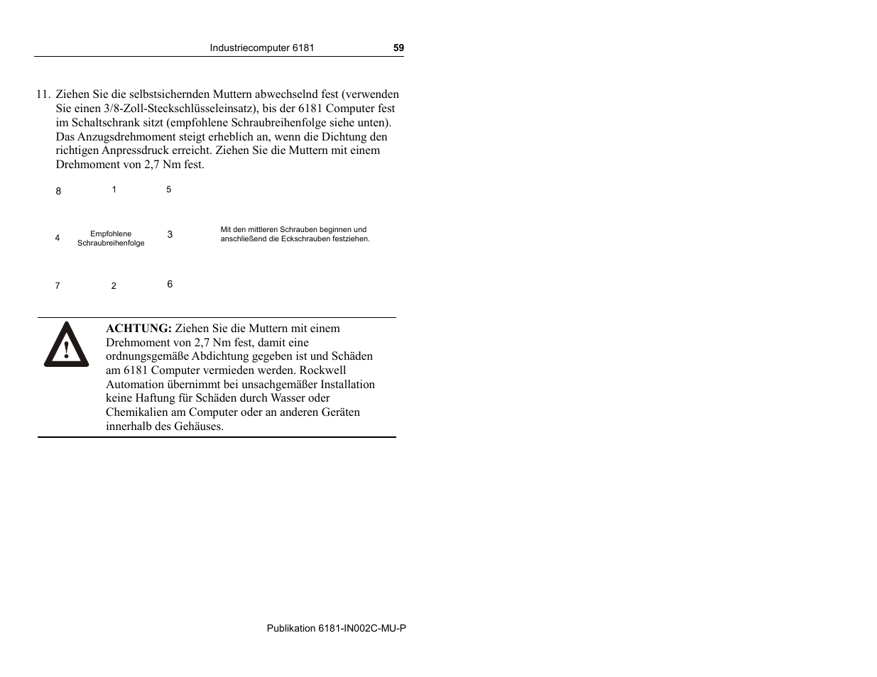 Rockwell Automation 6181 Installation Instructions User Manual | Page 59 / 134