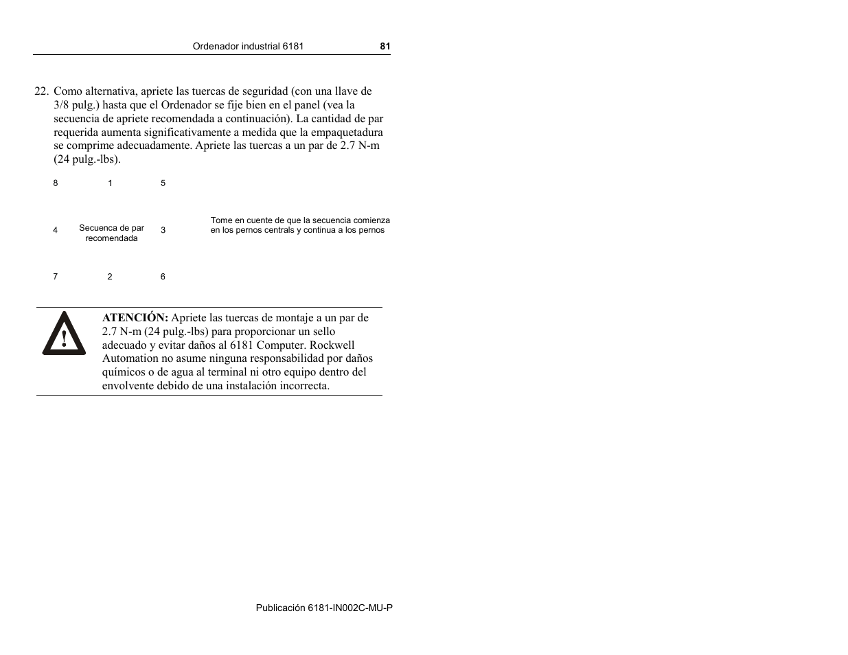 Rockwell Automation 6181 Installation Instructions User Manual | Page 81 / 134