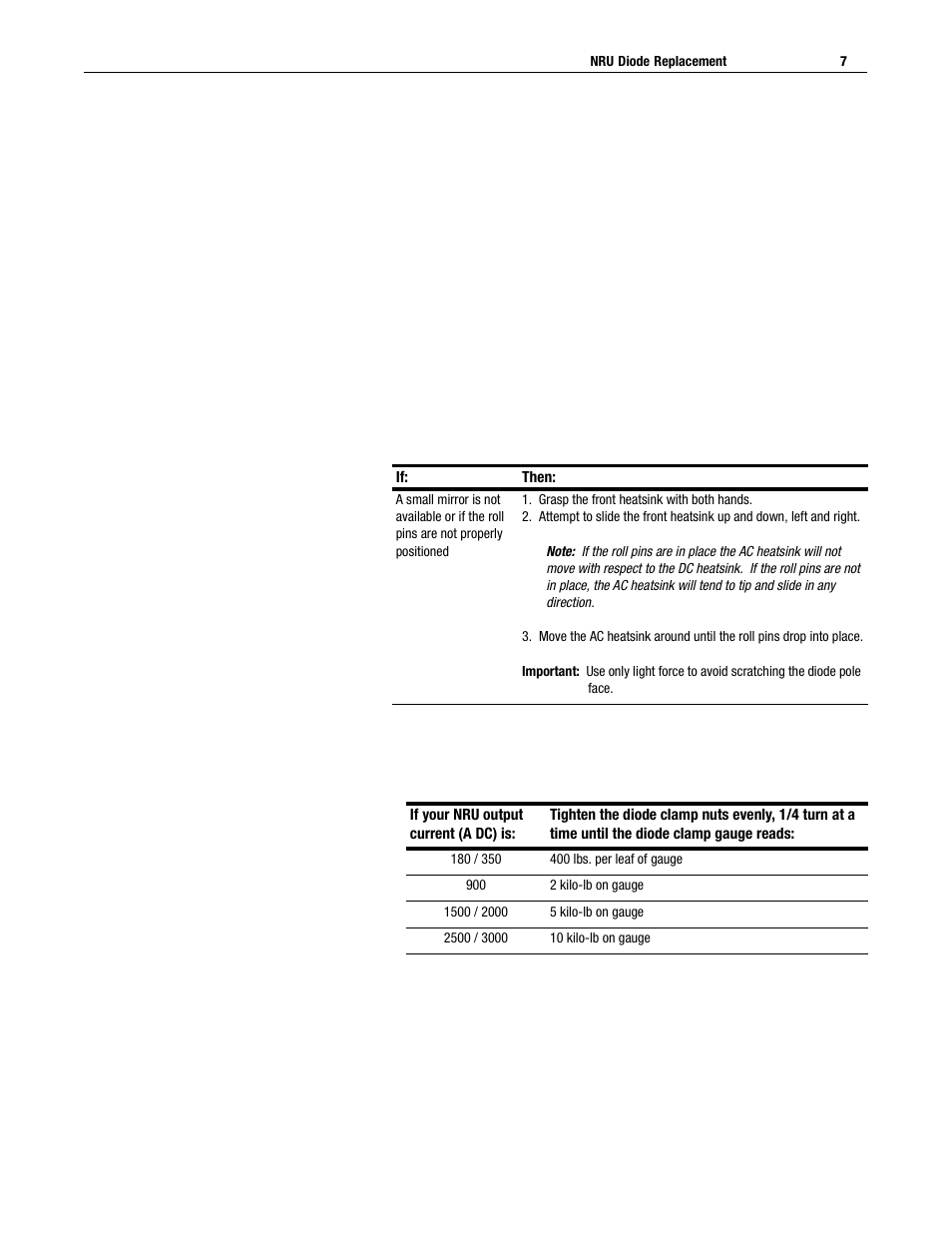 Rockwell Automation 2364,2364E NRU DIODE REPLACEMENT User Manual | Page 7 / 8